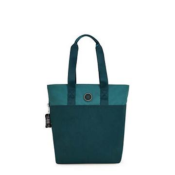 Kipling Hanifa 15" Tote Bag Laptoptassen Turquoise | BE 1297QM